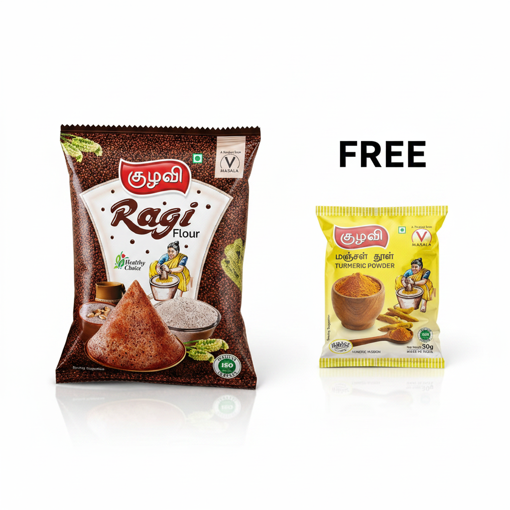 Ragi Flour 500g with Free Turmeric Powder 50g